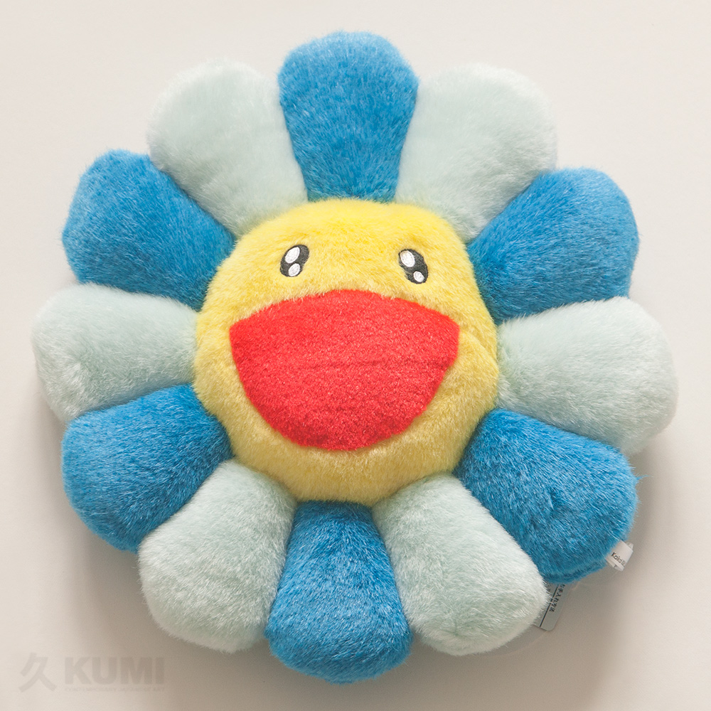 Takashi Murakami - Flower Cushion (Blue) - 30cm for Sale